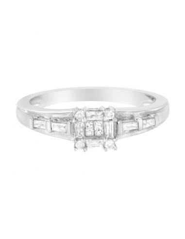 10K White Gold 1/4ct TDW Diamond Promise Ring (H-ISI2-I1) solde