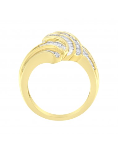 14K Yellow Gold 1ct TDW Diamond Crossover Ring (H-ISI2-I1) le des métaux précieux