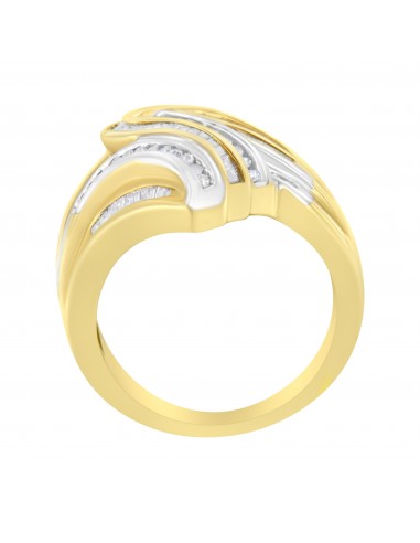 10K Yellow Gold 1/2 Carat TDW Diamond Bypass Ring (H-ISI2-I1) Profitez des Offres !