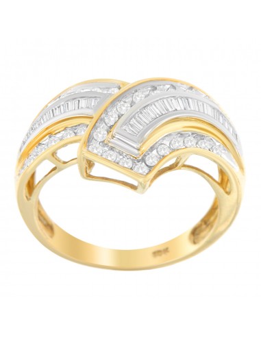 14K Yellow Gold 1/2ct TDW Diamond Cocktail Ring (I-JI1-I2) meilleur choix