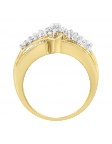 10K Yellow Gold 1ct TDW Diamond Modern Band Ring (H-II1-I2) commande en ligne