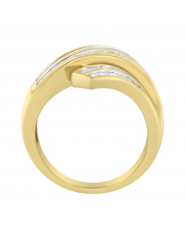 10K Yellow Gold 1/2ct TDW Diamond Bypass Ring (H-ISI2-I1) shop